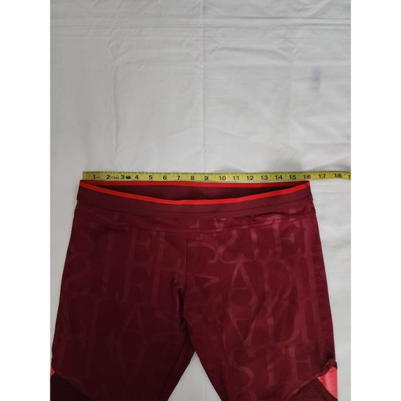 Adidas By Stella McCartney Run Athletic 3/4 Running Tights, Dark Vine Size Large - Picture 12 of 16